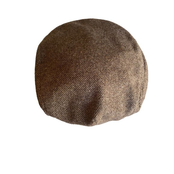 Dockers Brown Herringbone Wool Newsboy Cabbie Hat Cap Size Large - Picture 3 of 6
